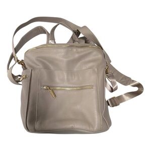 Miss Fong Convertible Diaper Bag Backpack with Changing Pad – Taupe